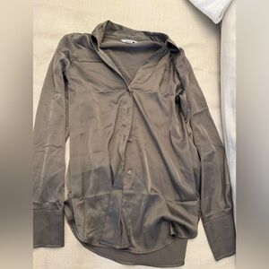 H&M Charcoal Button-Up Blouse